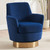 Swivel Barrel Chair,Modern Velvet Upholstered Round Swivel Accent Chairs with Tall Backrest,360 Degree Single Sofa Chair Armchair for Living Room, Navy Blue Swivel Barrel Chair,Modern Velvet Upholstered Round Swivel Accent Chairs with Tall Backrest,360 Degree Single Sofa Chair Armchair for Living Room, Navy Blue