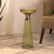 Modern Decorative Round Drink Table with Glass Base and Top with Gold Metal Accent, Martini, Gold Pedestal Table, Tall Side Table, Small Space end Table, for Living Room & Bedroom, Green,Assembled Modern Decorative Round Drink Table with Glass Base and Top with Gold Metal Accent, Martini, Gold Pedestal Table, Tall Side Table, Small Space end Table, for Living Room & Bedroom, Green,Assembled