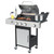 3-Burner Propane Gas Grill with Side Burner, 37,000 BTU Outdoor BBQ Grill with Porcelain-Enameled Cast Iron Grates, Thermometer, Double Layer Lid Stainless Steel Grill for Outdoor Cooking, Patio BBQ 3-Burner Propane Gas Grill with Side Burner, 37,000 BTU Outdoor BBQ Grill with Porcelain-Enameled Cast Iron Grates, Thermometer, Double Layer Lid Stainless Steel Grill for Outdoor Cooking, Patio BBQ
