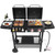 2 Burner Propane Gas & Charcoal Combo Grill with Griddle, 19100 BTU Outdoor BBQ Smoker BBQ Grill with Side Table, Cast Iron Grates, Temperature Gauge, Cart with Wheels 2 Burner Propane Gas & Charcoal Combo Grill with Griddle, 19100 BTU Outdoor BBQ Smoker BBQ Grill with Side Table, Cast Iron Grates, Temperature Gauge, Cart with Wheels