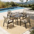 5 Pieces Patio Dining Set, 4 x Woven Rattan Dining Chairs with Cushions, 42" Metal Round Dining Table, Patio Table and Chairs Set for Lawn Garden Backyard Deck 5 Pieces Patio Dining Set, 4 x Woven Rattan Dining Chairs with Cushions, 42" Metal Round Dining Table, Patio Table and Chairs Set for Lawn Garden Backyard Deck