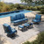 5 Piece Patio Furniture Set, 2 x Swivel Chair, 2 x Ottoman, 1 x 3-Seat Sofa, All Cushioned 7 Seats Metal Outdoor Conversation Set for Lawn Garden Backyard!! 5 Piece Patio Furniture Set, 2 x Swivel Chair, 2 x Ottoman, 1 x 3-Seat Sofa, All Cushioned 7 Seats Metal Outdoor Conversation Set for Lawn Garden Backyard!!