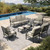 7 Piece Patio Furniture Set, 2 x Rocking Chair, 2 x Fixed Chair, 2 x Ottoman, 1 x 3-Seat Sofa, All Cushioned 9 Seats Outdoor Conversation Set for Lawn Garden Backyard 7 Piece Patio Furniture Set, 2 x Rocking Chair, 2 x Fixed Chair, 2 x Ottoman, 1 x 3-Seat Sofa, All Cushioned 9 Seats Outdoor Conversation Set for Lawn Garden Backyard