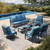 7 Piece Patio Furniture Set, 2 x Swivel Chair, 2 x Leg Chair, 2 x Ottoman, 1 x 3-Seat Sofa, All Cushioned 9 Seats Metal Outdoor Conversation Set for Lawn Garden Backyard 7 Piece Patio Furniture Set, 2 x Swivel Chair, 2 x Leg Chair, 2 x Ottoman, 1 x 3-Seat Sofa, All Cushioned 9 Seats Metal Outdoor Conversation Set for Lawn Garden Backyard