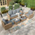 5-Piece Patio Furniture Set, All Weather 7 Seats Outdoor Wicker Sofa with Ottomans, Rattan Patio Conversation Set with 5.5" Thick Cushions and 44” Coffee Table, Grey 5-Piece Patio Furniture Set, All Weather 7 Seats Outdoor Wicker Sofa with Ottomans, Rattan Patio Conversation Set with 5.5" Thick Cushions and 44” Coffee Table, Grey