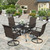 5 Pieces Patio Dining Set, Outdoor Dining Set for 4, 4 x Swivel Rattan Dining Chair, 1 x 37” Square Metal Dining Table, for Lawn Garden Backyard Deck 5 Pieces Patio Dining Set, Outdoor Dining Set for 4, 4 x Swivel Rattan Dining Chair, 1 x 37” Square Metal Dining Table, for Lawn Garden Backyard Deck
