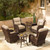 Luxury Patio Furniture Set with 6-inch Thick Cushion, Outdoor High Back Swivel Rocker Patio Chairs, 6PCS Wicker Conversation Set for Deck Yard and Poolside, Beige (V2) Luxury Patio Furniture Set with 6-inch Thick Cushion, Outdoor High Back Swivel Rocker Patio Chairs, 6PCS Wicker Conversation Set for Deck Yard and Poolside, Beige (V2)