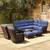 Luxury Patio Furniture Set with 6-inch Thick Cushion, Outdoor Sectional Sofa and High Back Swivel Rocker Patio Chairs, 7PCS Wicker Conversation Set for Deck Yard and Pool, Blue (V2) Luxury Patio Furniture Set with 6-inch Thick Cushion, Outdoor Sectional Sofa and High Back Swivel Rocker Patio Chairs, 7PCS Wicker Conversation Set for Deck Yard and Pool, Blue (V2)