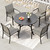 Round Patio Dining Set, 5 Piece Outdoor Metal Table and Chairs Set for Lawn Garden Backyard Deck Round Patio Dining Set, 5 Piece Outdoor Metal Table and Chairs Set for Lawn Garden Backyard Deck