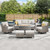 Patio Furniture Set with 42.5" Fire Pit Table-6 Pieces All Weather Wicker Outdoor Furniture with High Back Swivel Patio Chairs Set of 2 Outdoor Couch for Deck Balcony Backyard Beige/Gray Patio Furniture Set with 42.5" Fire Pit Table-6 Pieces All Weather Wicker Outdoor Furniture with High Back Swivel Patio Chairs Set of 2 Outdoor Couch for Deck Balcony Backyard Beige/Gray