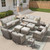 14 Piece Patio Furniture Set-High Back Outdoor Furniture Set Sectional Sofa with Wicker Swivel Patio Chairs,Comfy Cushions Ottomans for Porch Balcony Patio Deck Grey/Beige 14 Piece Patio Furniture Set-High Back Outdoor Furniture Set Sectional Sofa with Wicker Swivel Patio Chairs,Comfy Cushions Ottomans for Porch Balcony Patio Deck Grey/Beige