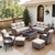 Luxury 6" Thick Cushioned 8 Pieces Patio Furniture Set with Outdoor Couch, Wicker Outdoor Conversation Set with High Back Swivel Rocker Chairs for Deck Porch Yard and Poolside - Brown+Beige Luxury 6" Thick Cushioned 8 Pieces Patio Furniture Set with Outdoor Couch, Wicker Outdoor Conversation Set with High Back Swivel Rocker Chairs for Deck Porch Yard and Poolside - Brown+Beige