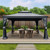 12' x 14' Hardtop Gazebo, Aluminum Frame with Galvanized Steel Double Roof, Outdoor Permanent Pavilion with Curtains and Netting for Patio, Backyard, Deck, Lawn (Gray) 12' x 14' Hardtop Gazebo, Aluminum Frame with Galvanized Steel Double Roof, Outdoor Permanent Pavilion with Curtains and Netting for Patio, Backyard, Deck, Lawn (Gray)