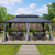 12' x 18' Hardtop Gazebo, Aluminum Frame with Galvanized Steel Double Roof, Outdoor Permanent Pavilion with Curtains and Netting for Patio, Backyard, Deck, Lawn(Gray) 12' x 18' Hardtop Gazebo, Aluminum Frame with Galvanized Steel Double Roof, Outdoor Permanent Pavilion with Curtains and Netting for Patio, Backyard, Deck, Lawn(Gray)