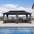 10' X 20' Permanent Hardtop Gazebo Aluminum Frame with Galvanized Steel Double Vented Roof Includes Removable Netting and Curtains with Hooks for Garden Patio Lawns Grey 10' X 20' Permanent Hardtop Gazebo Aluminum Frame with Galvanized Steel Double Vented Roof Includes Removable Netting and Curtains with Hooks for Garden Patio Lawns Grey