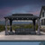 8'x14' Hardtop Gazebo with Lights Wind Resistant Galvanized Steel Dual Layer Double Roof Outdoor Patio Pavilion Including Netting and Privacy Curtains for Lawn Garden Backyard Grey 8'x14' Hardtop Gazebo with Lights Wind Resistant Galvanized Steel Dual Layer Double Roof Outdoor Patio Pavilion Including Netting and Privacy Curtains for Lawn Garden Backyard Grey
