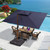 9' X 12' Double Top Deluxe Wood Pattern Rectangle Patio Umbrella Offset Hanging Umbrella Outdoor Market Umbrella Garden Umbrella, Navy Blue 9' X 12' Double Top Deluxe Wood Pattern Rectangle Patio Umbrella Offset Hanging Umbrella Outdoor Market Umbrella Garden Umbrella, Navy Blue