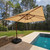 11' X 11' Patio Umbrella Cantilever Outdoor Umbrellas Square Large Parasol Windproof Sunshade Heavy Duty Sun Umbrellas for Deck Pool Patio Garden, Beige