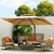 10 X 13 FT Cantilever Outdoor Patio Umbrella with Base Included Large Heavy Duty 360° Rotation Double Top Offset Rectangular Umbrellas with Led Lights for Backyard Outside Deck, Beige 10 X 13 FT Cantilever Outdoor Patio Umbrella with Base Included Large Heavy Duty 360° Rotation Double Top Offset Rectangular Umbrellas with Led Lights for Backyard Outside Deck, Beige
