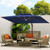 10 X 13 FT Cantilever Outdoor Patio Umbrella with Led Lights Large Heavy Duty 360° Rotation Double Top Offset Rectangular Umbrellas for Backyard Garden Pool Outside Deck, Navy 10 X 13 FT Cantilever Outdoor Patio Umbrella with Led Lights Large Heavy Duty 360° Rotation Double Top Offset Rectangular Umbrellas for Backyard Garden Pool Outside Deck, Navy