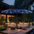 15ft Double Sided Patio Umbrella with Solar Lights, Outdoor Large Umbrellas with Crank Handle and 36 LED Lights, Rectangular Market Umbrella with Base Included for Deck Pool Shade, Haze Blue 15ft Double Sided Patio Umbrella with Solar Lights, Outdoor Large Umbrellas with Crank Handle and 36 LED Lights, Rectangular Market Umbrella with Base Included for Deck Pool Shade, Haze Blue