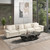 158" Modular Sectional Sofa, Oversized Couches for Living Room, Comfy Cloud Couch 4-Seater Deep Seat Sofa with Throw Pillow, Chenille Beige