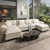 158" Modular Sectional Sofa, Oversized U Shaped Couches for Living Room, Comfy Cloud Couch with Ottoman, 6-Seater Deep Seat Sofa with Throw Pillow, Chenille Beige 158" Modular Sectional Sofa, Oversized U Shaped Couches for Living Room, Comfy Cloud Couch with Ottoman, 6-Seater Deep Seat Sofa with Throw Pillow, Chenille Beige