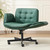 Criss Cross Chair with Armrests & Wheels, Adjustable Swivel Comfortable Lounge Vanity Chairs, Home Office Desk Chair, Medieval Style, (Christmas Green)