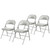 Vinyl Padded Steel Folding Chairs (4-Pack, Gray)