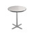 Premium Commercial-Grade Restaurant and Breakroom Cafe Table (Round, 36 in Diameter, 42 in Bar Height, X-Base, Gray Frame, Gray Nebula Laminate)