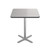 Premium Commercial-Grade Restaurant and Breakroom Cafe Table (Square, 36 in Side, 42 in Bar Height, X-Base, Gray Frame, Gray Nebula Laminate)