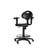 Height Adjustable Polyurethane Industrial Stool (Black, with Arms, Stool Height)