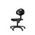 Height Adjustable Polyurethane Industrial Task Chair (Black, Armless, Standard Height)