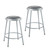 Premium Commercial-Grade All-Purpose Round Stool (24-inch Height, Gray Frame, Vinyl Padded Seat, 2-Pack)
