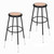 Premium Commercial-Grade All-Purpose Round Stool (Height-Adjustable, 30–38 inch Range, Black Frame, Masonite Wood Seat, 2-Pack)