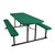 Heavy Duty Blow Molded Folding Picnic Table - Green, Black Frame Heavy Duty Blow Molded Folding Picnic Table - Green, Black Frame