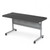 Commercial-Grade Premium Industrial Nesting Flip-Top Blow-Molded Training Table with Steel Frame and a 1.75" Thick Surface (24" × 60", Charcoal Slate Top)