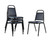 Banquet Chairs Premium Commercial Seating (4 Pack, Vinyl, Midnight Blue, Black Frame)