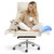 Oversized Big and Tall Office Chair, 180° Flip Armrests for Pets&Cross Legged, Computer Desk Chair with Footrest, Lounge Chairs for Home Office Gaming Working, ScratchSafe Air Leather, Beige