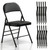 10 Pack Folding Chairs with Padded Cushion, Upgrade Heavy Duty Foldable Chair for Indoor & Outdoor, Portable Stackable Commercial Seat for Parties Events Weddings Home Office, Obsidian Black