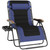 XXL Oversized Padded Zero Gravity Chair, Foldable Patio Recliner, 30" Wide Seat Anti Gravity Lounger with Cup Holder, Support 400 LBS (Navy Blue)