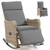 Outdoor Recliner Chair for Patio 2-in-1 Convertible Footrest & Rocking Mode, 90-135 Adjustable Backrest, Rattan Wicker with Removable Cushion for Garden, Balcony, Porch, Gray