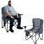 2 Pack Heavy Duty Oversized Camping Chair for Adults 400lbs w/Lumbar Support - Folding Chairs with Side Pocket, Cup Holder & Cooler Bag for Beach, Fishing, Lawn, Backyard Navy Blue