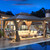 12' X 14' gazebos on Clearance, Hardtop Gazebo Aluminum Gazebos with Galvanized Steel Double Roof for Patio Lawn and Garden, Curtains and Netting Included, Dark Bronze