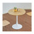 Round Dining Table, 24" Circle Tulip Table with Thickened Tabletop & Metal Pedestal, Mid Century Modern Bistro Table for Kitchen, Small Places, Living Room, Cafe (Light Brown) Round Dining Table, 24" Circle Tulip Table with Thickened Tabletop & Metal Pedestal, Mid Century Modern Bistro Table for Kitchen, Small Places, Living Room, Cafe (Light Brown)