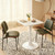 Square Dining Table, 24" Tulip Table with Thickened Tabletop & Metal Pedestal, Mid Century Modern Bistro Table for Kitchen, Small Places, Living Room, Cafe (White) Square Dining Table, 24" Tulip Table with Thickened Tabletop & Metal Pedestal, Mid Century Modern Bistro Table for Kitchen, Small Places, Living Room, Cafe (White)