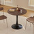 Round Dining Table, 31.5" Circle Tulip Table with Thickened Tabletop & Metal Pedestal, Mid Century Modern Bistro Table for Kitchen, Small Places, Living Room, Cafe (Faux Walnut) Round Dining Table, 31.5" Circle Tulip Table with Thickened Tabletop & Metal Pedestal, Mid Century Modern Bistro Table for Kitchen, Small Places, Living Room, Cafe (Faux Walnut)