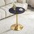 Round Dining Table, 23.6" Circle Tulip Table with Thickened Tabletop & Metal Pedestal, Mid Century Modern Bistro Table for Kitchen, Small Places, Living Room