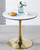 31.5" Round Tulip Dining Table, Mid-Century Tulip Table Kitchen Tulip Dining Table 2 People with Faux Marble Table Top & Metal Base for Office Living Room