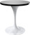 Mid-Century Modern 27 Inch Round Dining Table, MDF Wood Tabletop with White Steel Pedestal Base, Contemporary Kitchen & Dining Room Table, Small Space Breakfast Table, Black Mid-Century Modern 27 Inch Round Dining Table, MDF Wood Tabletop with White Steel Pedestal Base, Contemporary Kitchen & Dining Room Table, Small Space Breakfast Table, Black